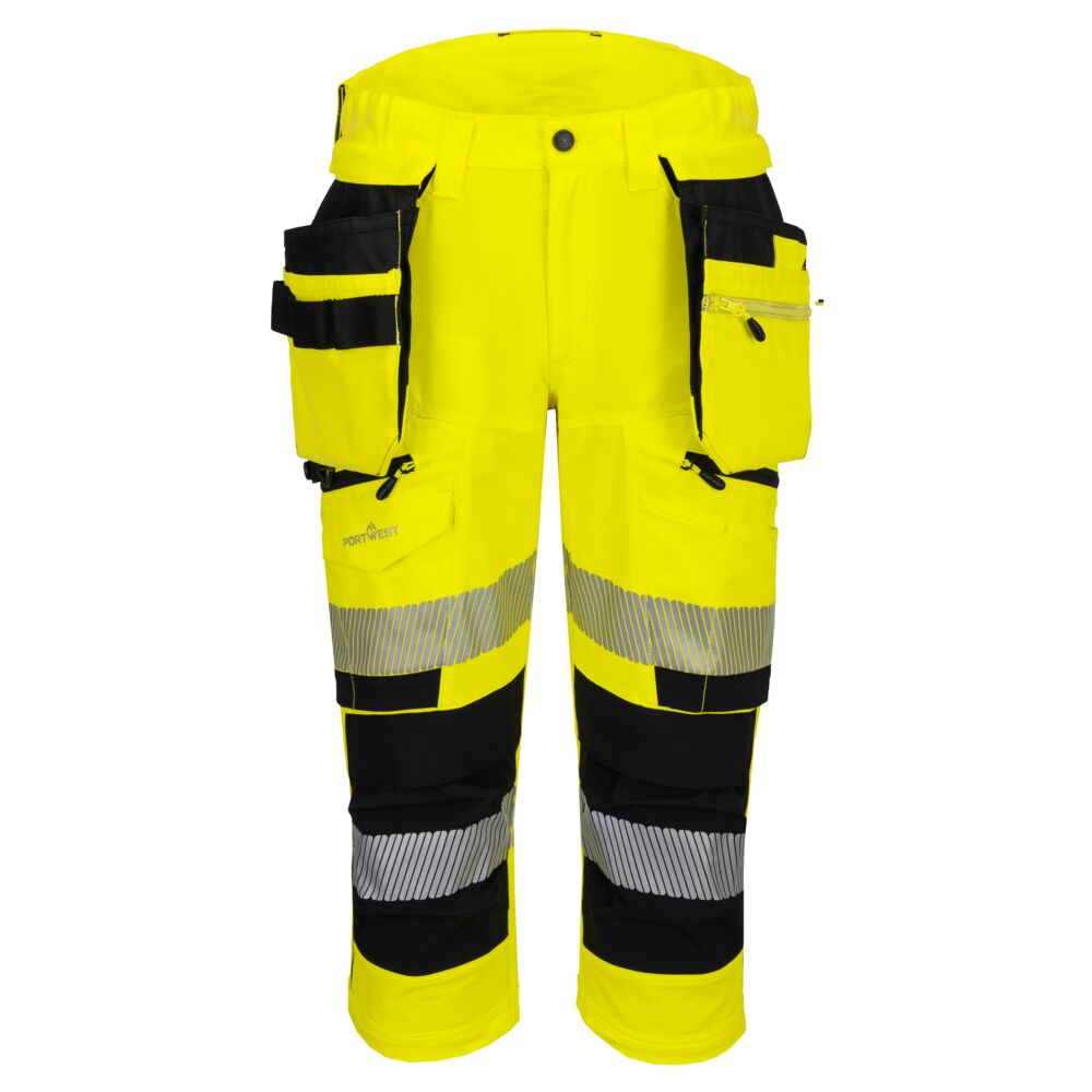 Pantaloni 3/4 alta visibilità DX4 Pirate classe 1/2 – Giallo/nero