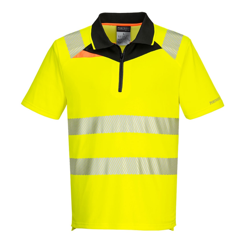 Polo alta visibilità DX4 S/S – Giallo/nero