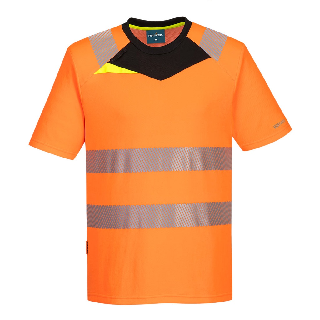 T-shirt manica corta alta visibilità DX4 classe 2 – Arancione/nero