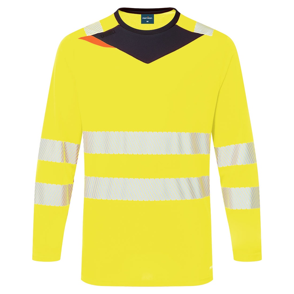 T-shirt manica lunga alta visibilità DX4 classe 2 – Giallo/nero