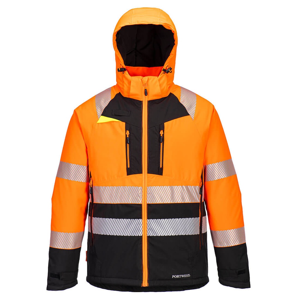 Giacca invernale alta visibilità DX4 classe 2 – Arancione/nero