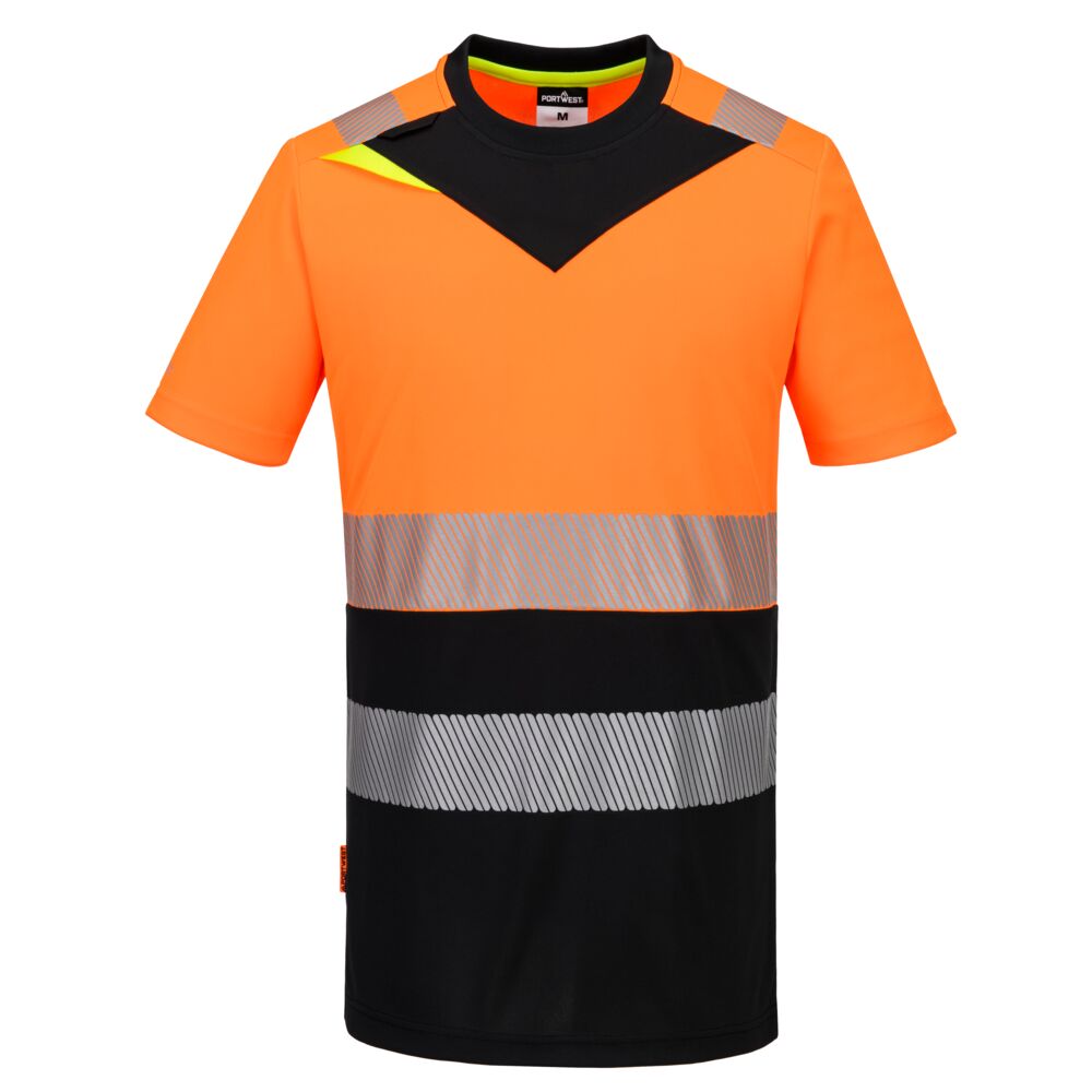 T-shirt manica corta alta visibilità DX4 classe 1 – Arancione/nero