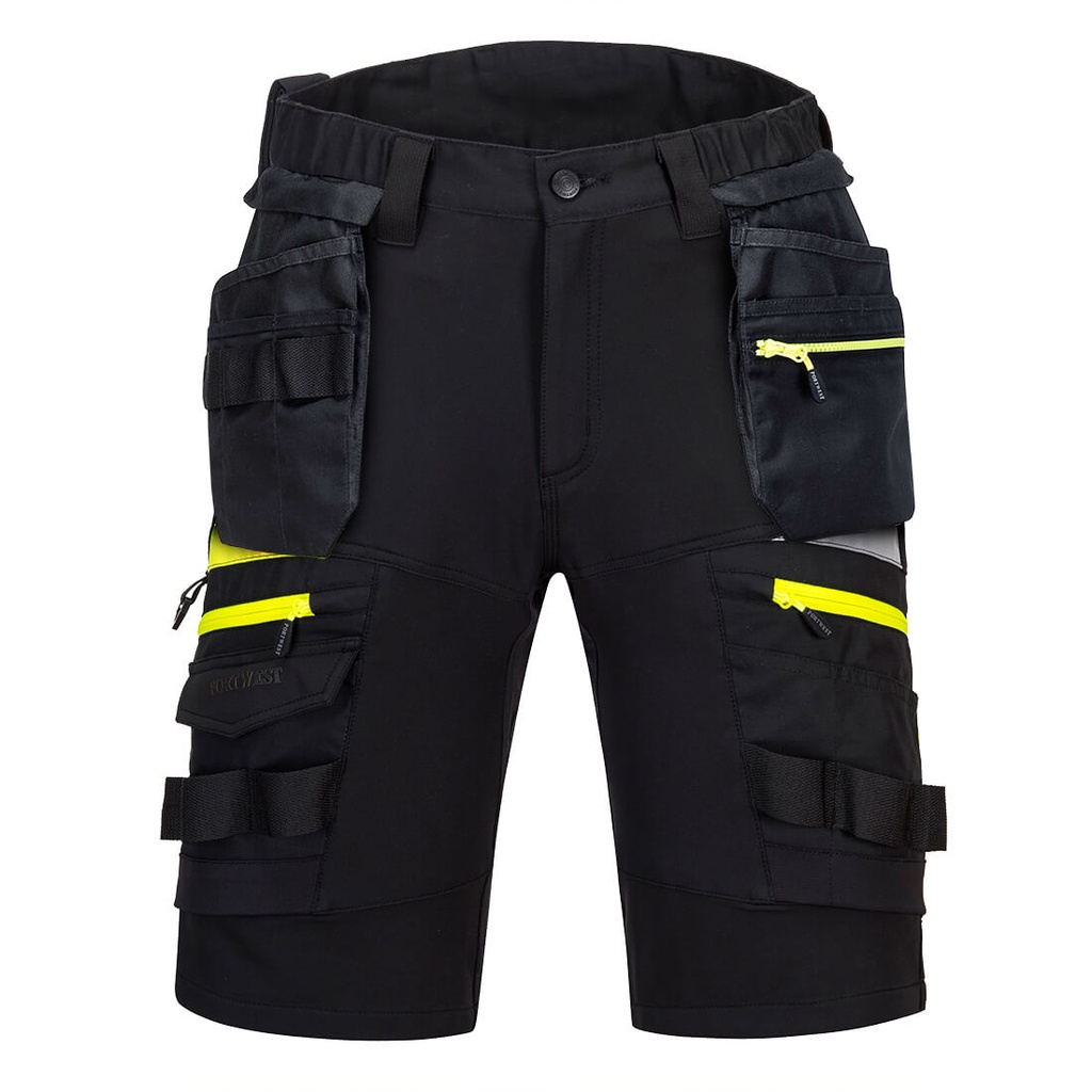 Pantaloncini da lavoro DX4 con tasche holster staccabili – Nero
