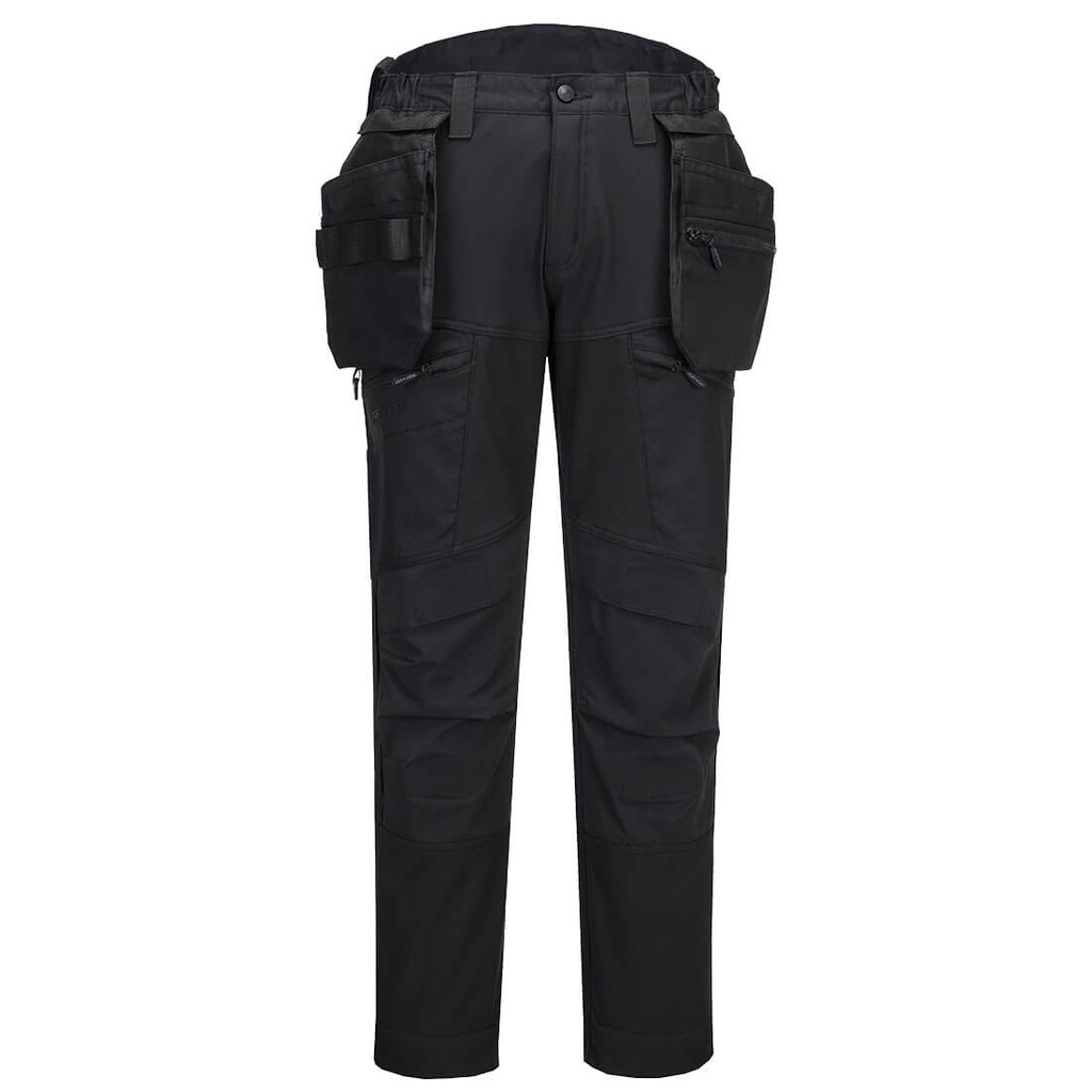 Pantaloni softshell DX4 con tasche holster (3 strati) – Tutto nero
