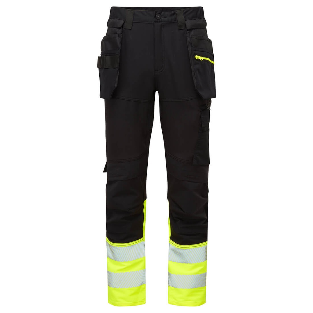 Pantaloni Craft alta visibilità DX4 con tasche holster staccabili classe 1 – Giallo/nero