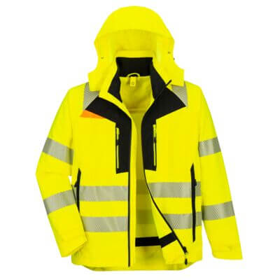 Giacca 4 in 1 alta visibilità DX4 classe 3 – Giallo/nero