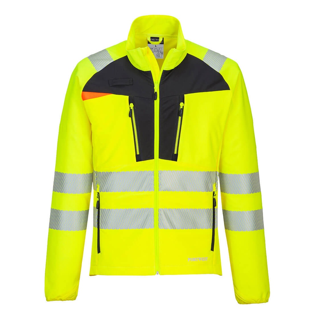 Giacca da lavoro leggera elasticizzata alta visibilità DX4 classe 2 – Giallo/nero