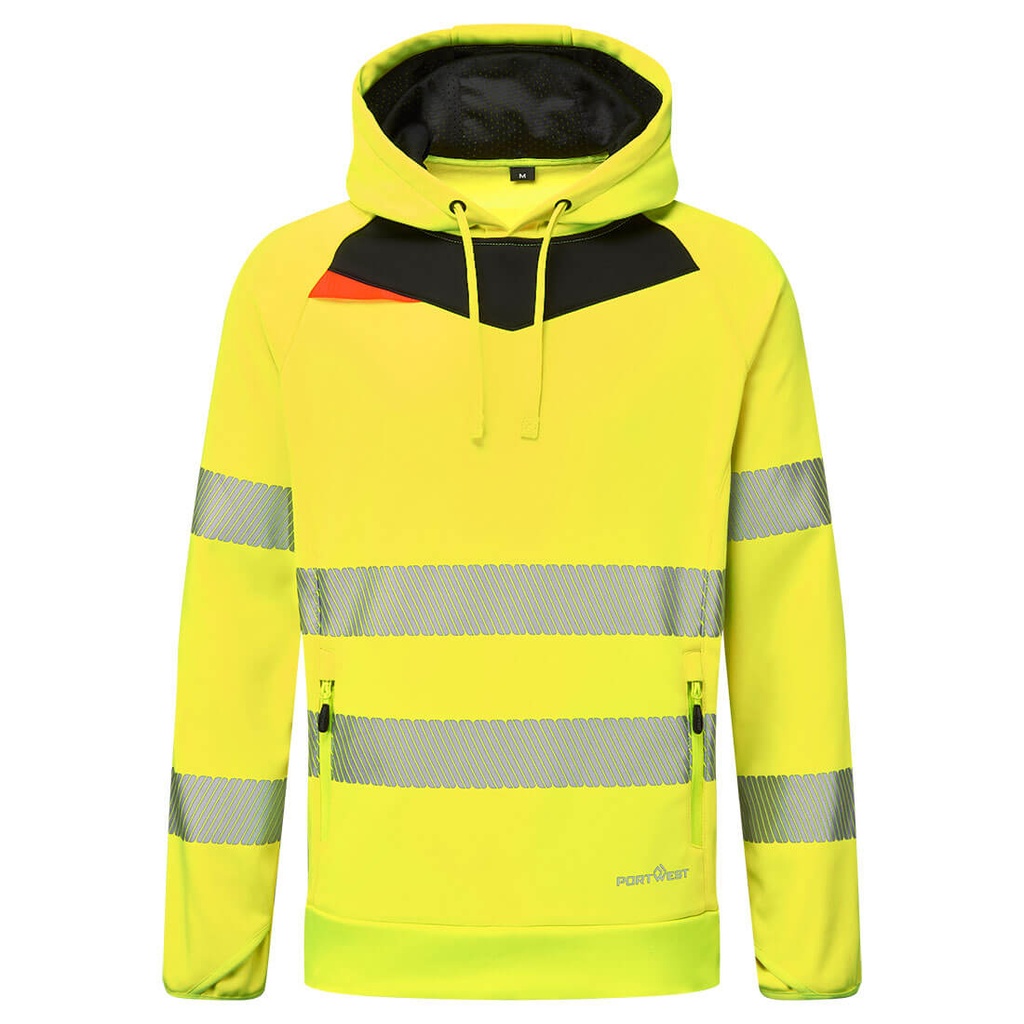 Felpa con cappuccio alta visibilità DX4 classe 2/3 – Giallo/nero