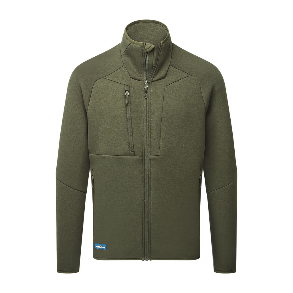 Felpa con zip DX4 Evolution – Verde notte