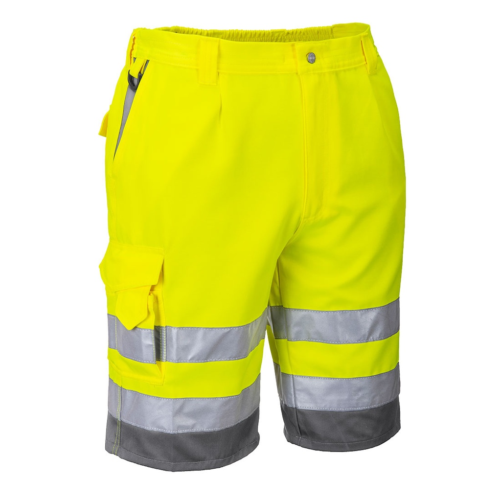 Bermuda Poliestere-cotone Hi-Vis – Giallo/grigio