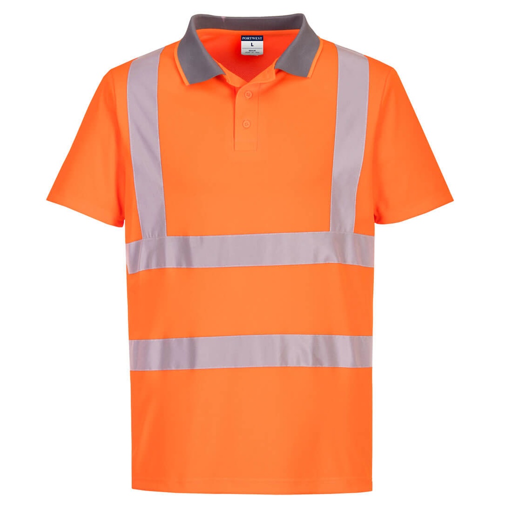 Polo manica corta alta visibilità Eco classe 2 (conf. 6 pz) – Arancione
