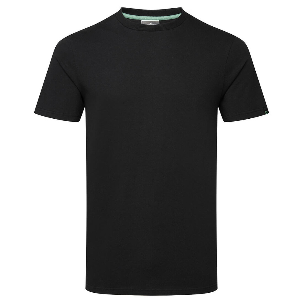 T-shirt manica corta in cotone riciclabile – Nero