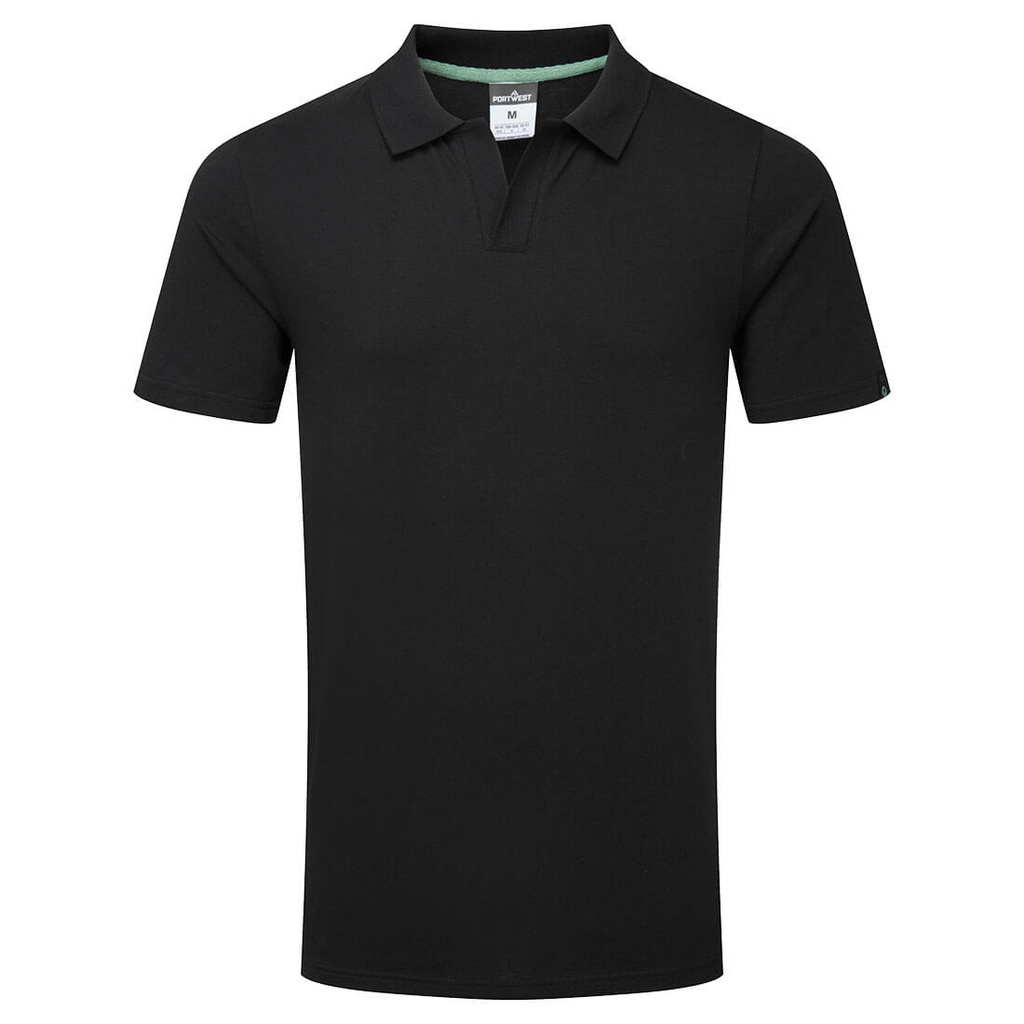 Polo in cotone organico riciclabile – Nero