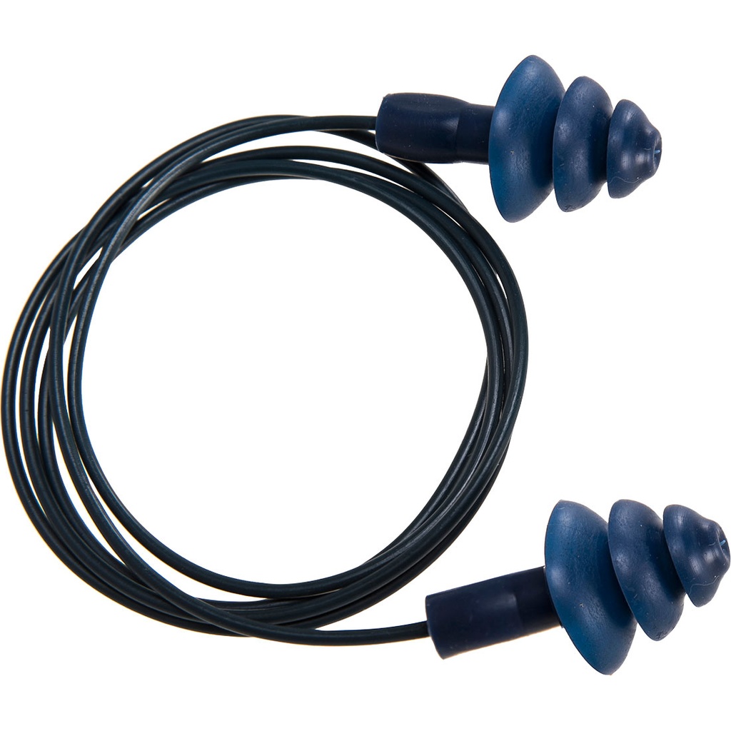 Tappi auricolari rilevabili in TPR con cordino (conf. 50 paia) – Blu