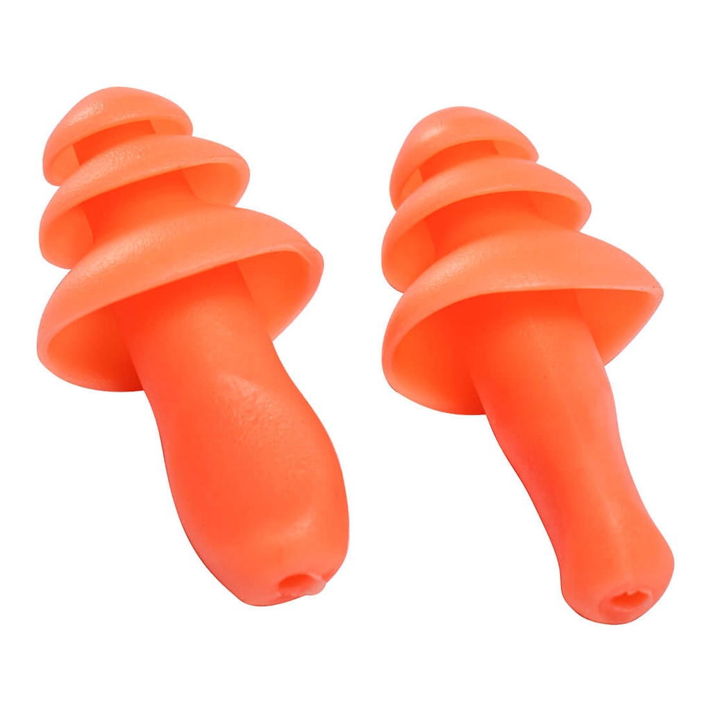Tappi auricolari riutilizzabili in TPR (conf. 50 paia) – Arancione