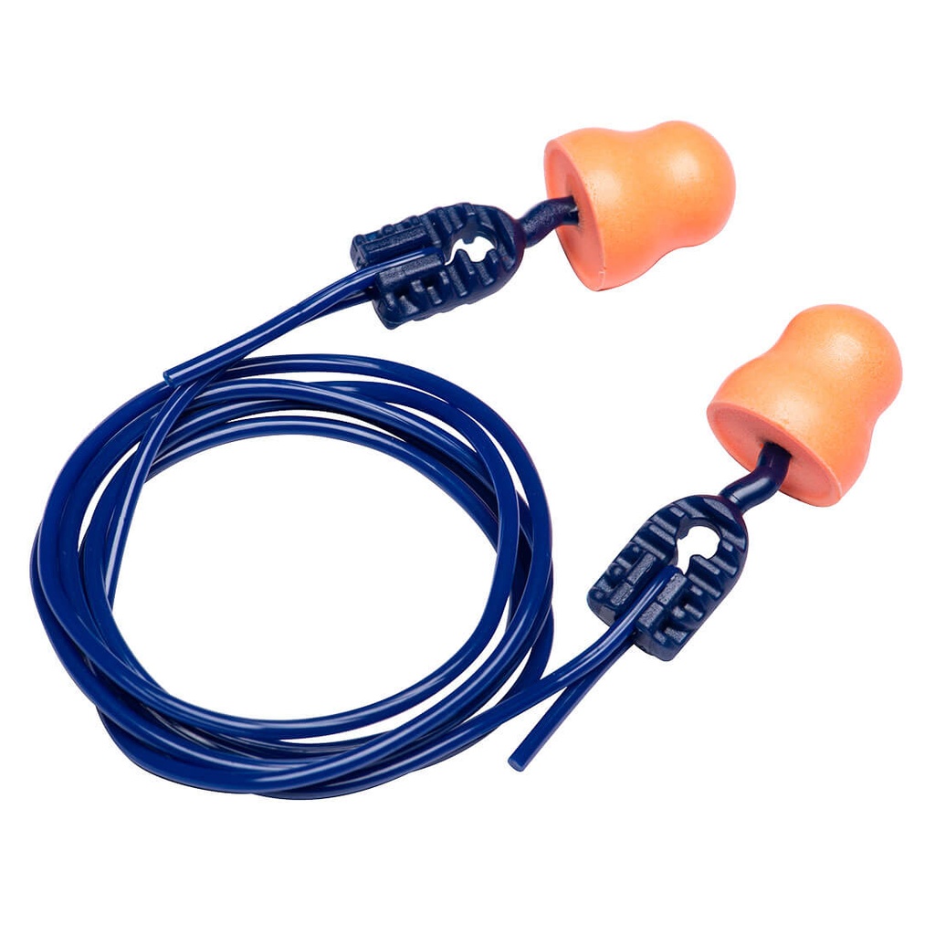 Tappi auricolari Easy Fit in PU con cordino (conf. 200 paia) – Arancione