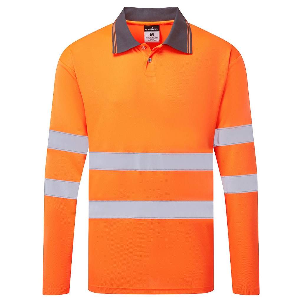 ES1 Essential Polo maniche lunghe Hi-Vis – Arancione