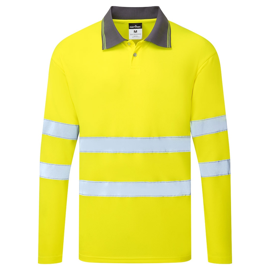 Polo manica lunga alta visibilità ES1 Essential classe 2/3 – Giallo