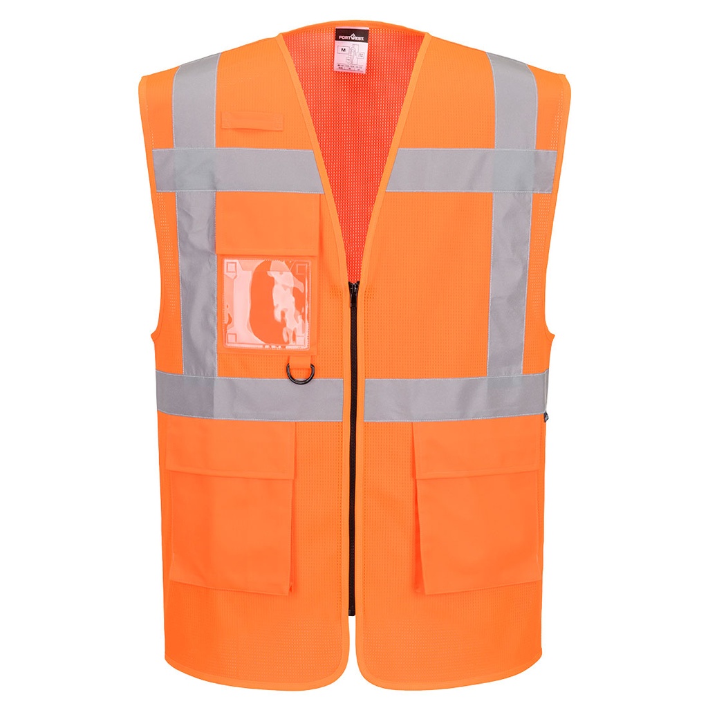 Gilet Executive alta visibilità in rete ES1 Essential classe 2 – Arancione