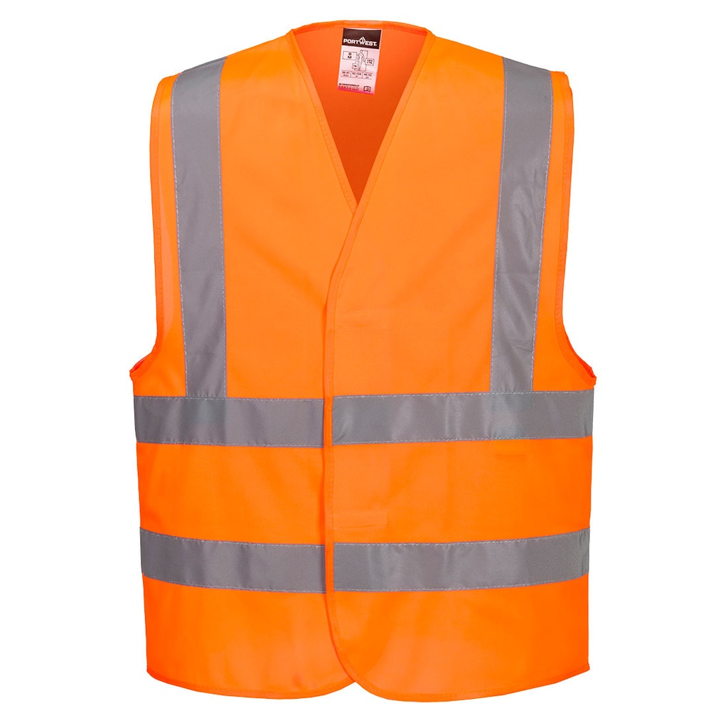 Gilet alta visibilità con bande e bretelle ES1 Essential classe 2 – Arancione