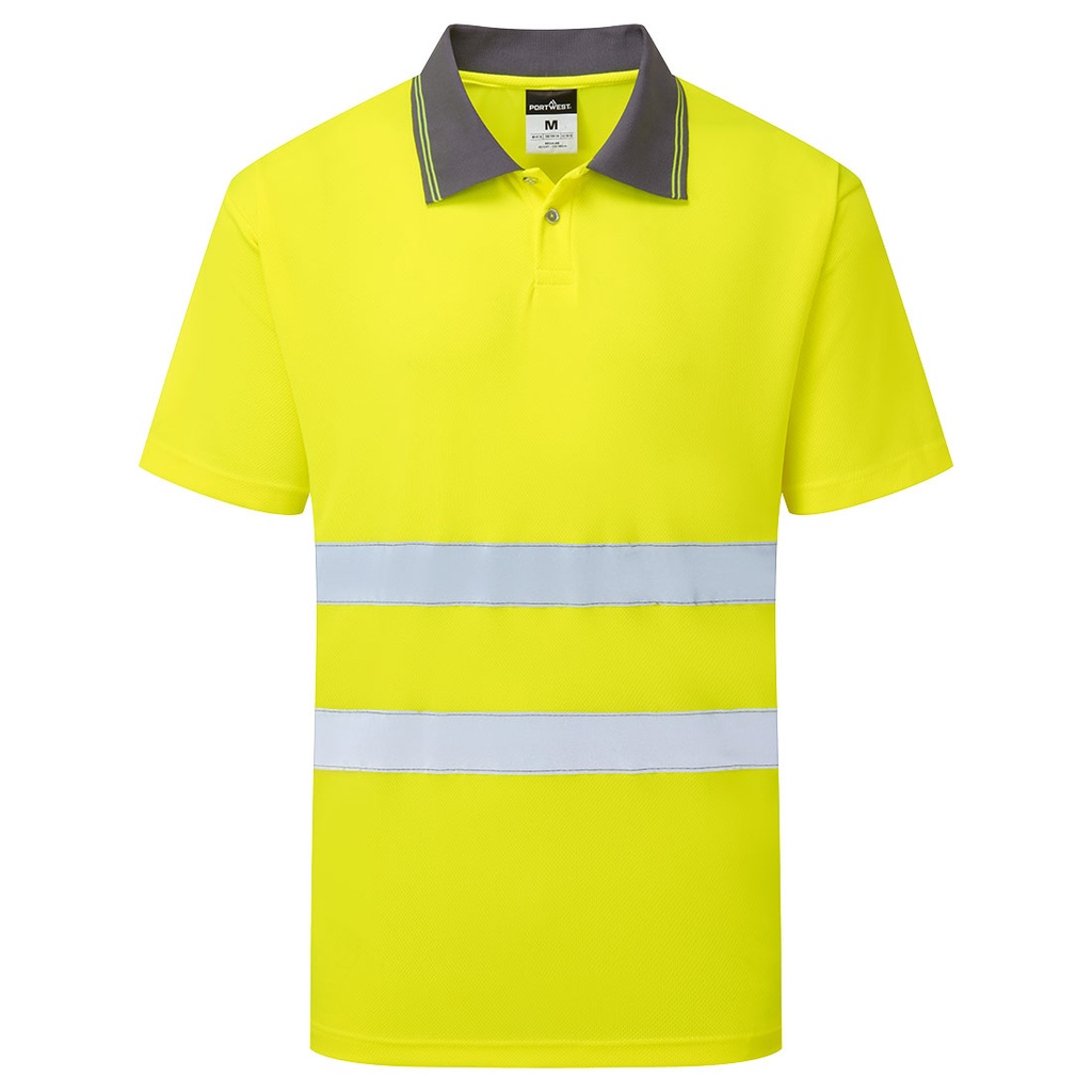 Polo manica corta alta visibilità ES1 Essential classe 1/2 – Giallo