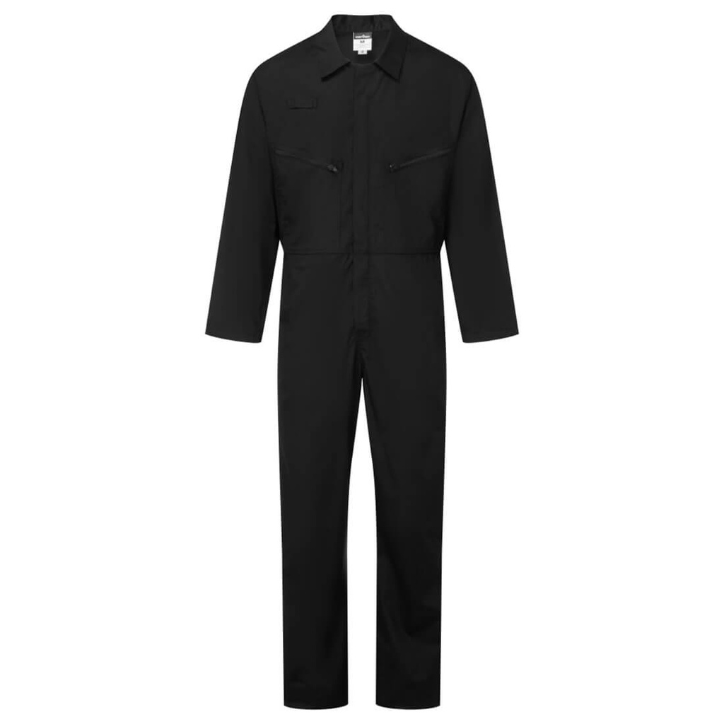 Tuta da lavoro ES1 Essential con zip – Nero