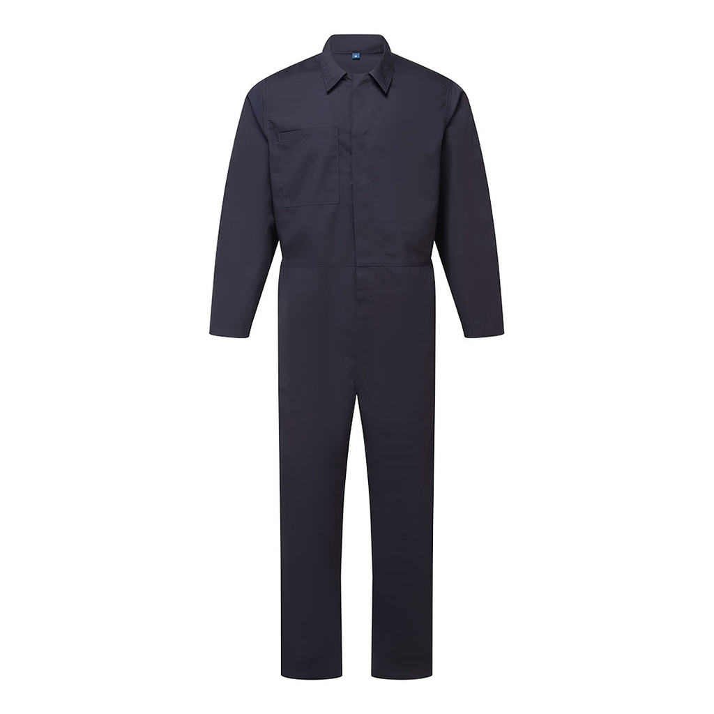 Tuta da lavoro ES1 Essential con bottoni nascosti – Blu navy