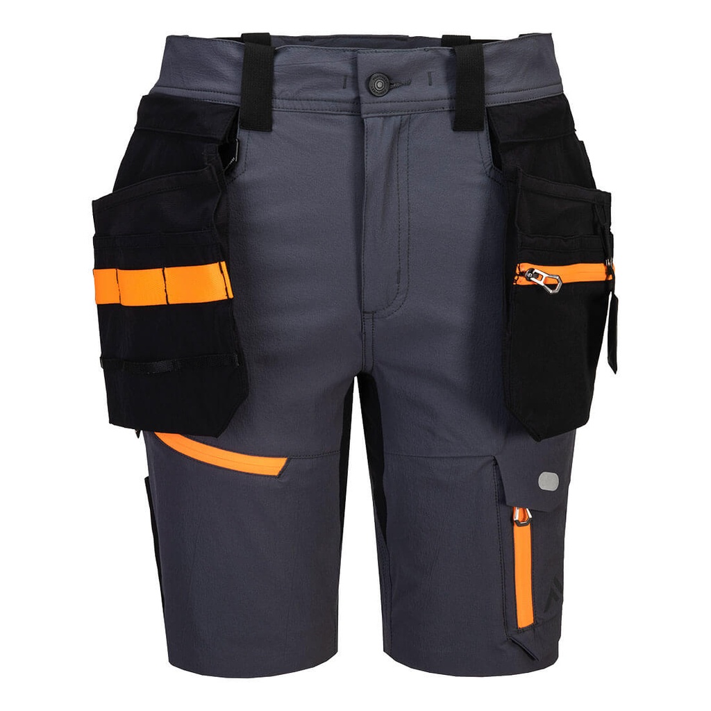 EV4 Pantaloncini da lavoro leggeri con tasche porta-utensili removibili – Grigio metallo
