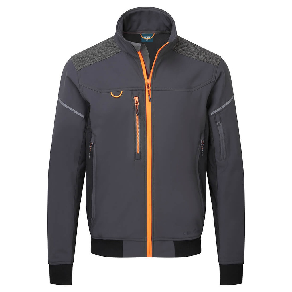 Giubbotto bomber softshell EV4 (3 strati) – Grigio metallo