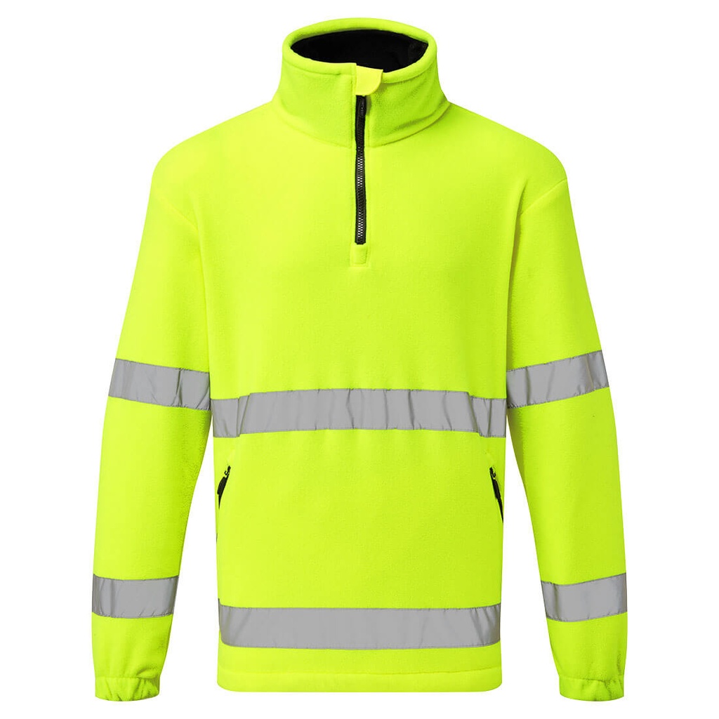 Pile Hi-Vis mezza zip – Giallo