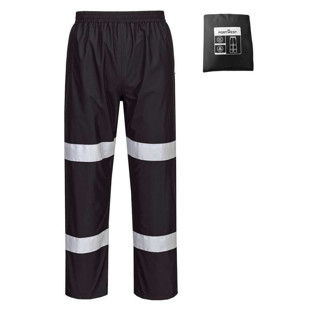 Pantaloni impermeabili ripiegabili visibilità migliorata Iona Enhanced – Nero