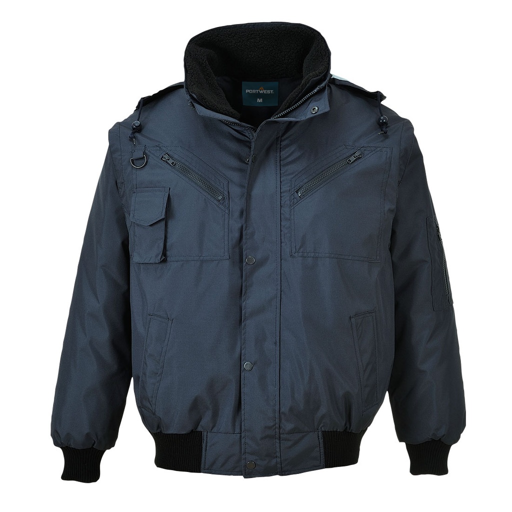Giubbotto bomber impermeabile 3 in 1 – Blu navy