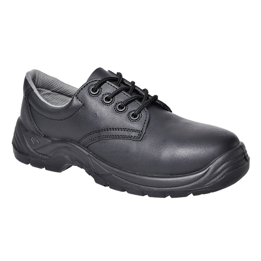 Scarpa antinfortunistica bassa in pelle puntale in composito S1PS SR – Nero