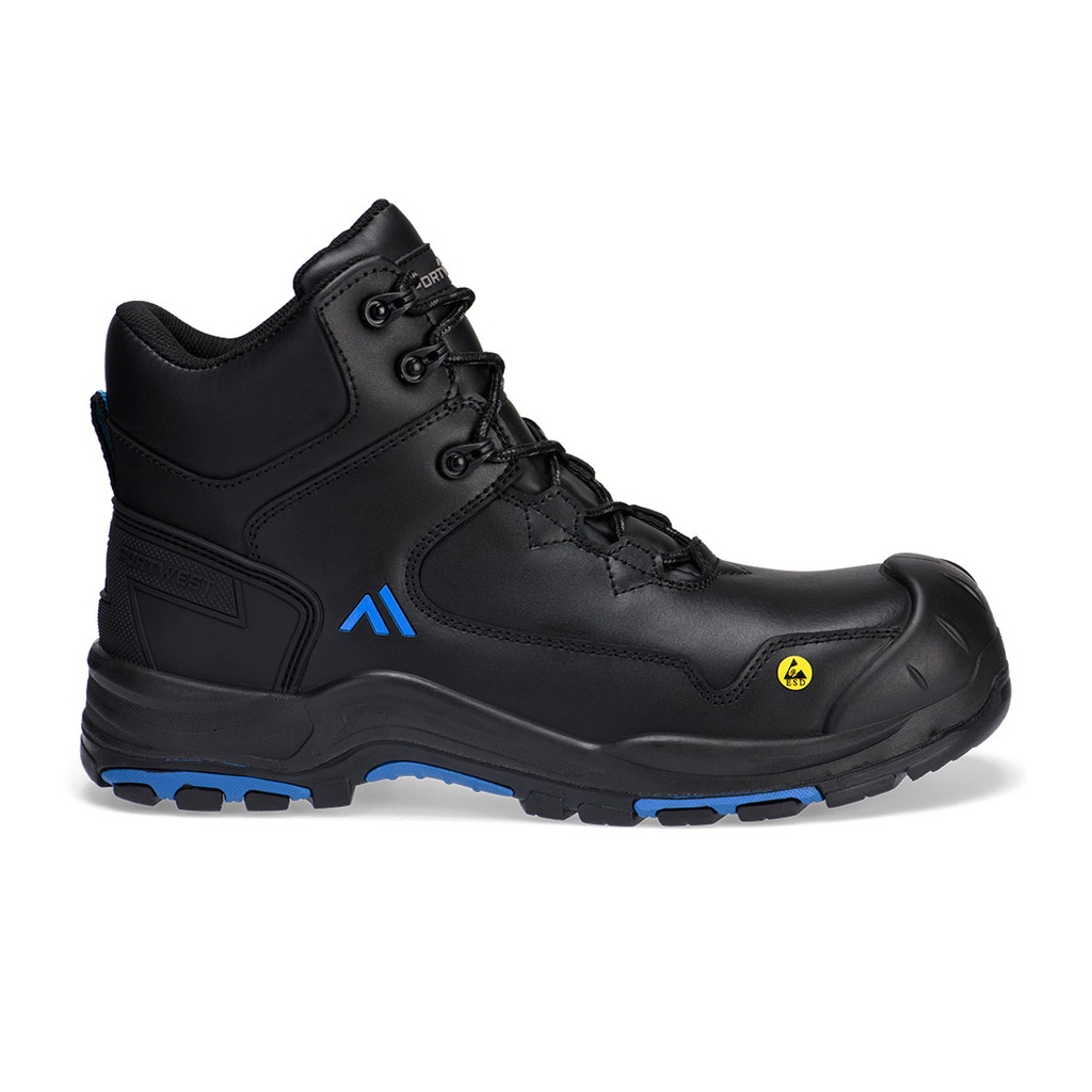 Scarponcino Apex in composito S3S ESD HRO SR SC FO – Nero/blu