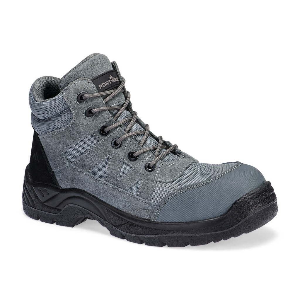 Scarponcino antinfortunistico tessuto e scamosciato composito S1PL SR FO – Grigio metallo