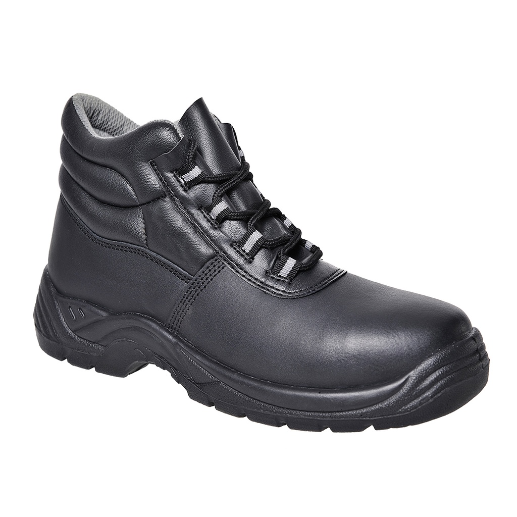 Scarponcino antinfortunistico metal free in pelle puntale in composito S1 SRC – Nero