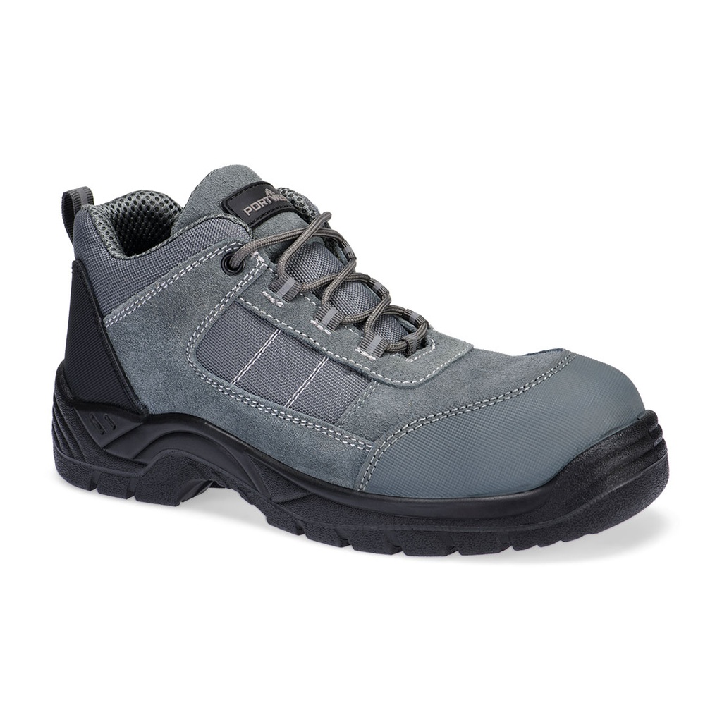 Scarpa antinfortunistica bassa tessuto e scamosciato composito S1 SR FO – Grigio metallo