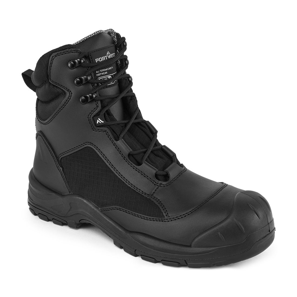 Stivale da lavoro alto in pelle O7S HRO SR FO SC – Nero