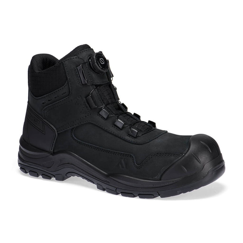Stivaletto in acciaio e nabuk S3 HRO SR FO SC – Nero