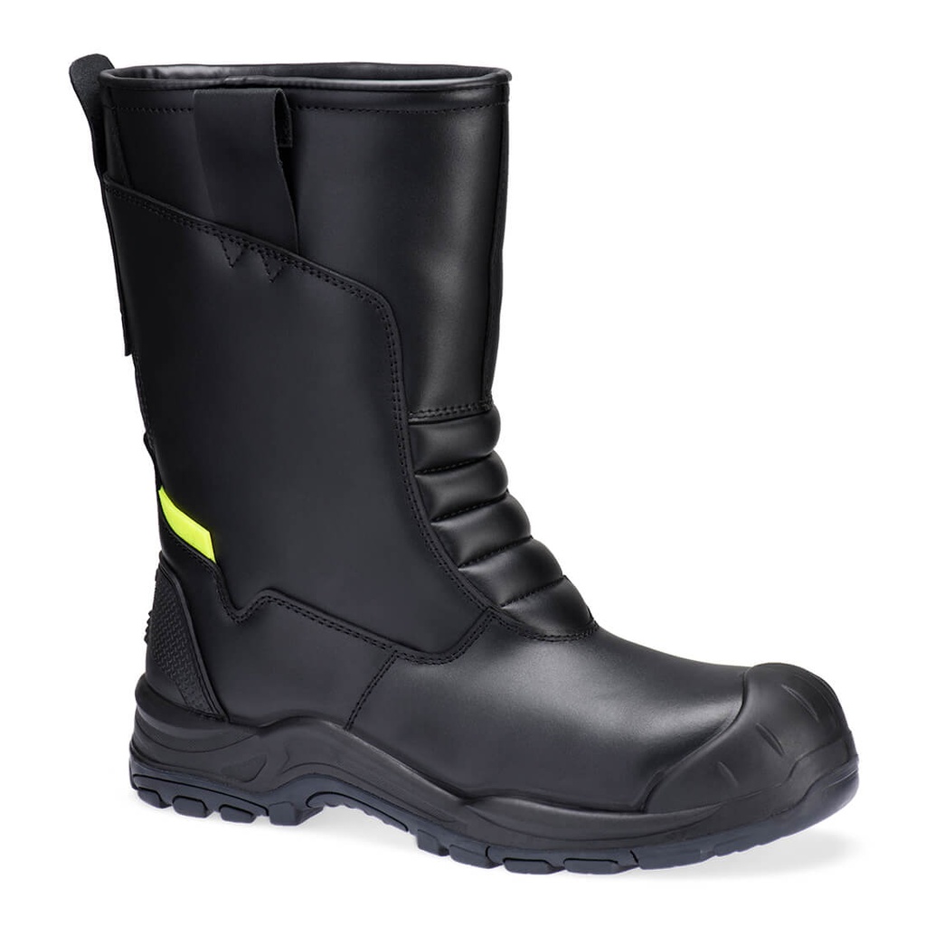 Stivale antinfortunistico Rigger invernale in pelle acciaio S3L SC HRO CI SR – Nero
