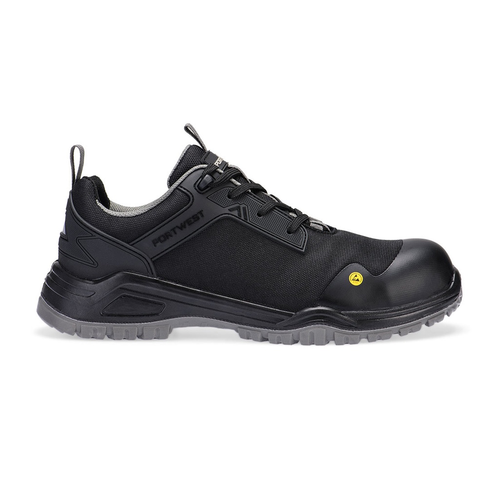 Scarpa antinfortunistica bassa in tessuto tecnico composito S3S ESD SR FO – Nero/grigio