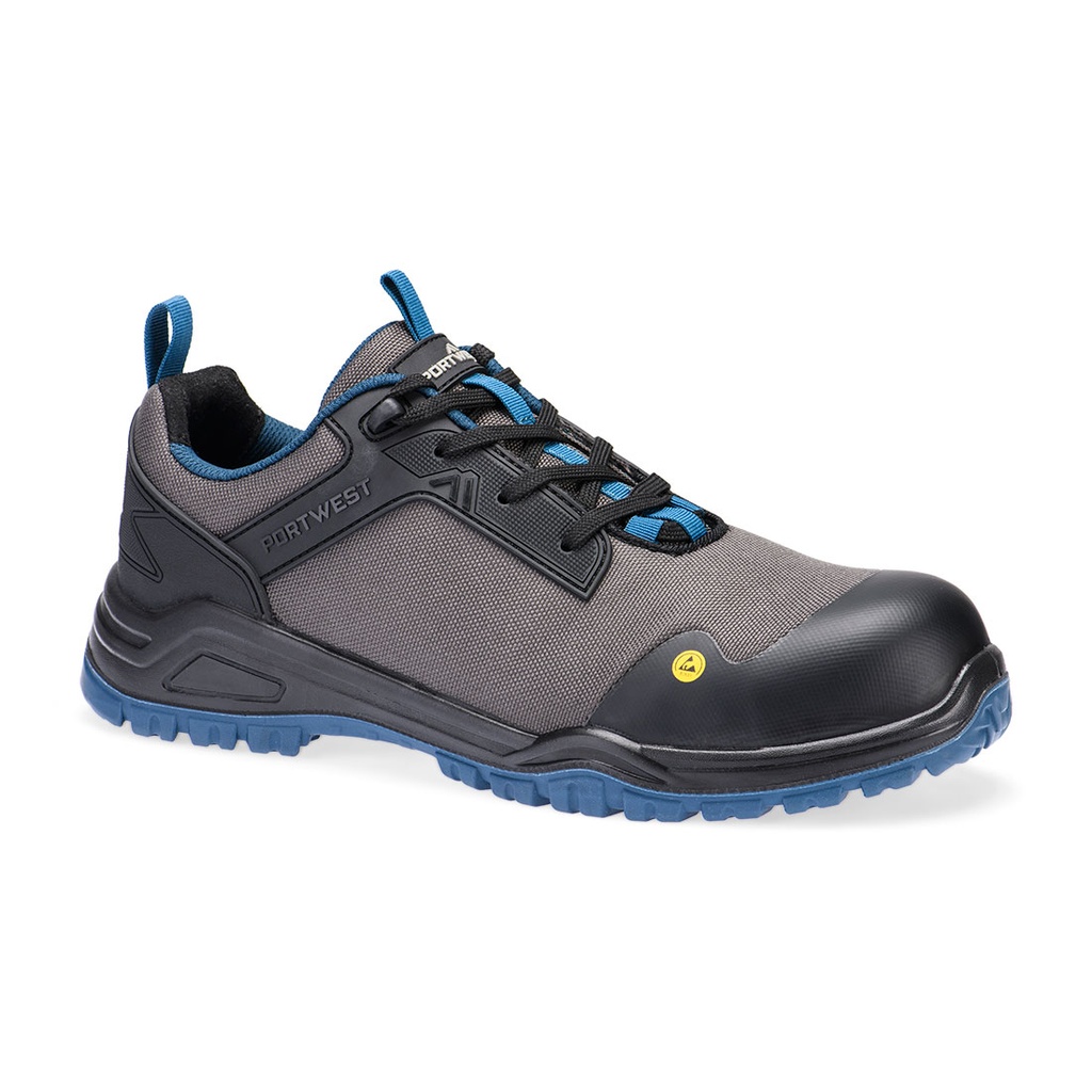 Scarpa antinfortunistica bassa in tessuto tecnico composito S3S ESD SR FO – Nero/petrolio