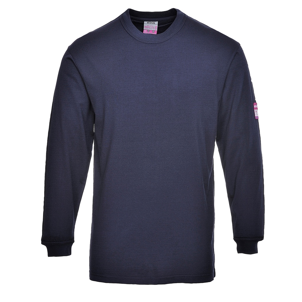 T-shirt manica lunga ignifuga antistatica Modaflame – Blu navy