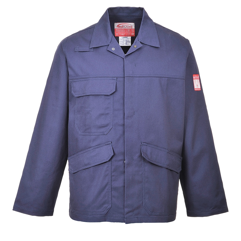Giacca ignifuga antistatica Bizflame Work – Blu navy chiaro