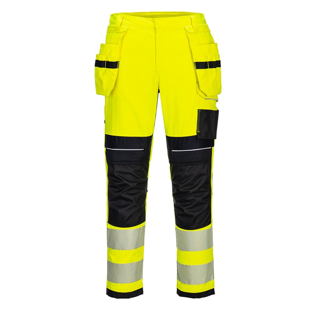 Pantaloni holster ignifughi alta visibilità PW3 Modaflame Work classe 2 – Giallo/nero