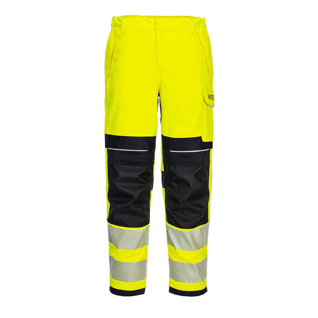 Pantaloni ignifughi multinorma alta visibilità da donna PW3 Modaflame classe 2 – Giallo/nero
