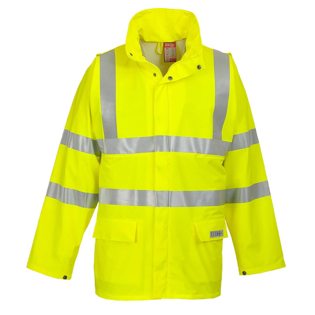 Giacca impermeabile ignifuga alta visibilità Sealtex Flame classe 3 – Giallo