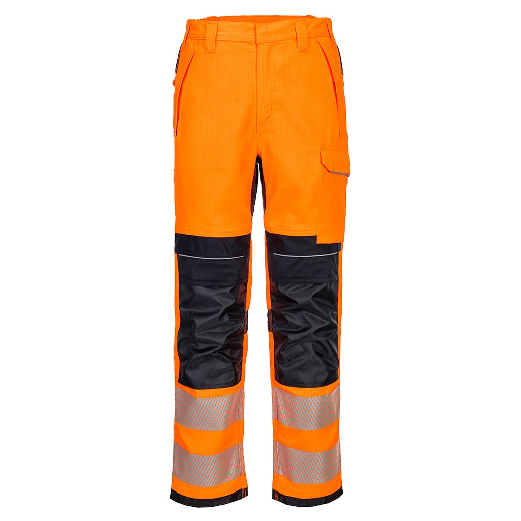 Pantaloni ignifughi multinorma alta visibilità arancione PW3 Modaflame classe 2 – Arancione/blu navy