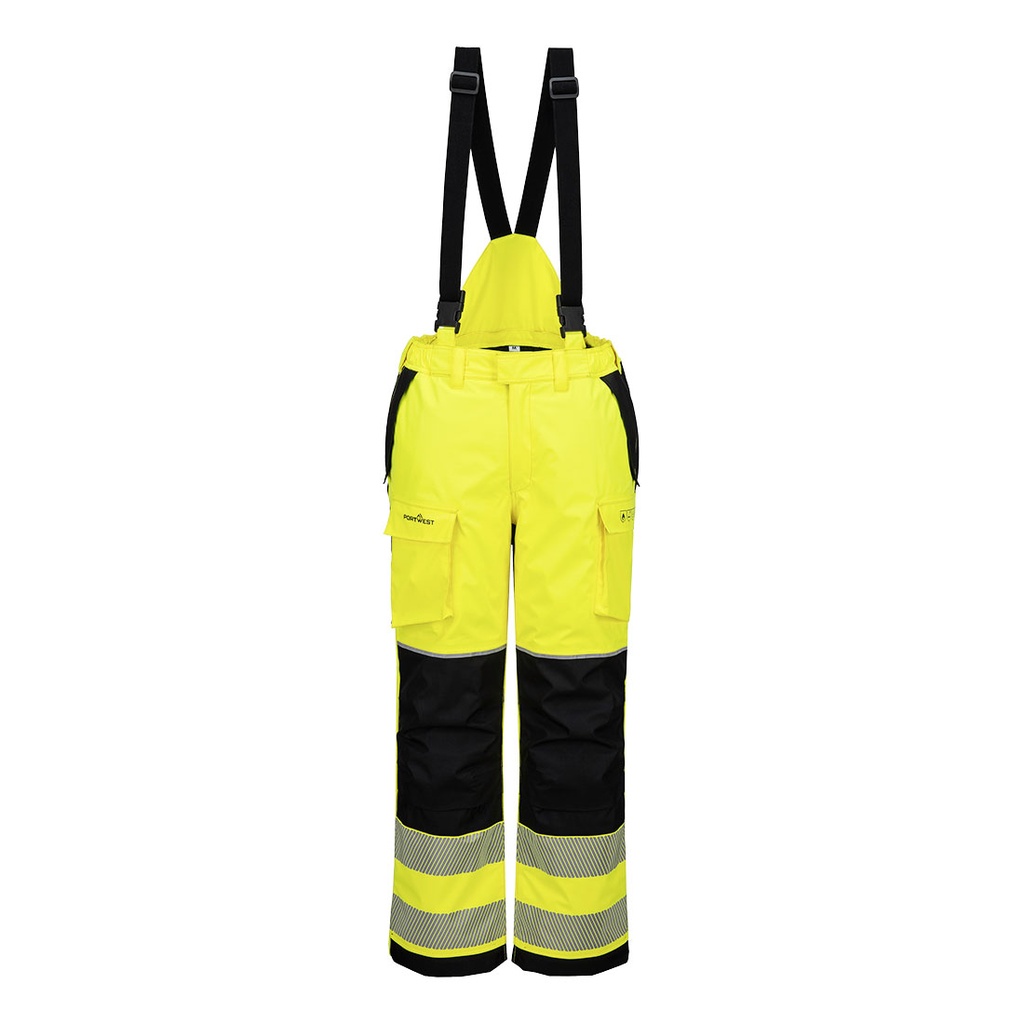 Pantaloni invernali ignifughi multinorma alta visibilità PW3 Modaflame Rain+ – Giallo/nero