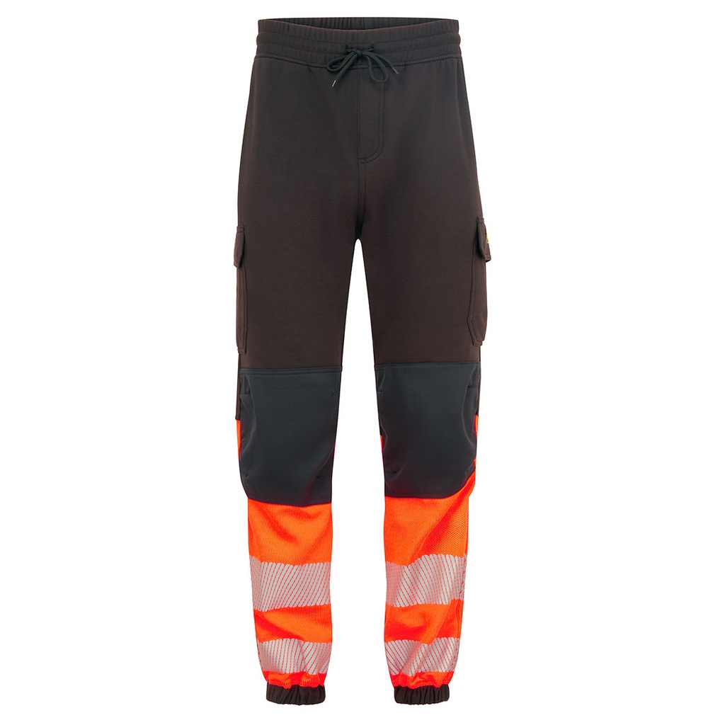 Pantaloni jogger ignifughi alta visibilità arancione PW3 Modaflame classe 1 – Nero/arancione